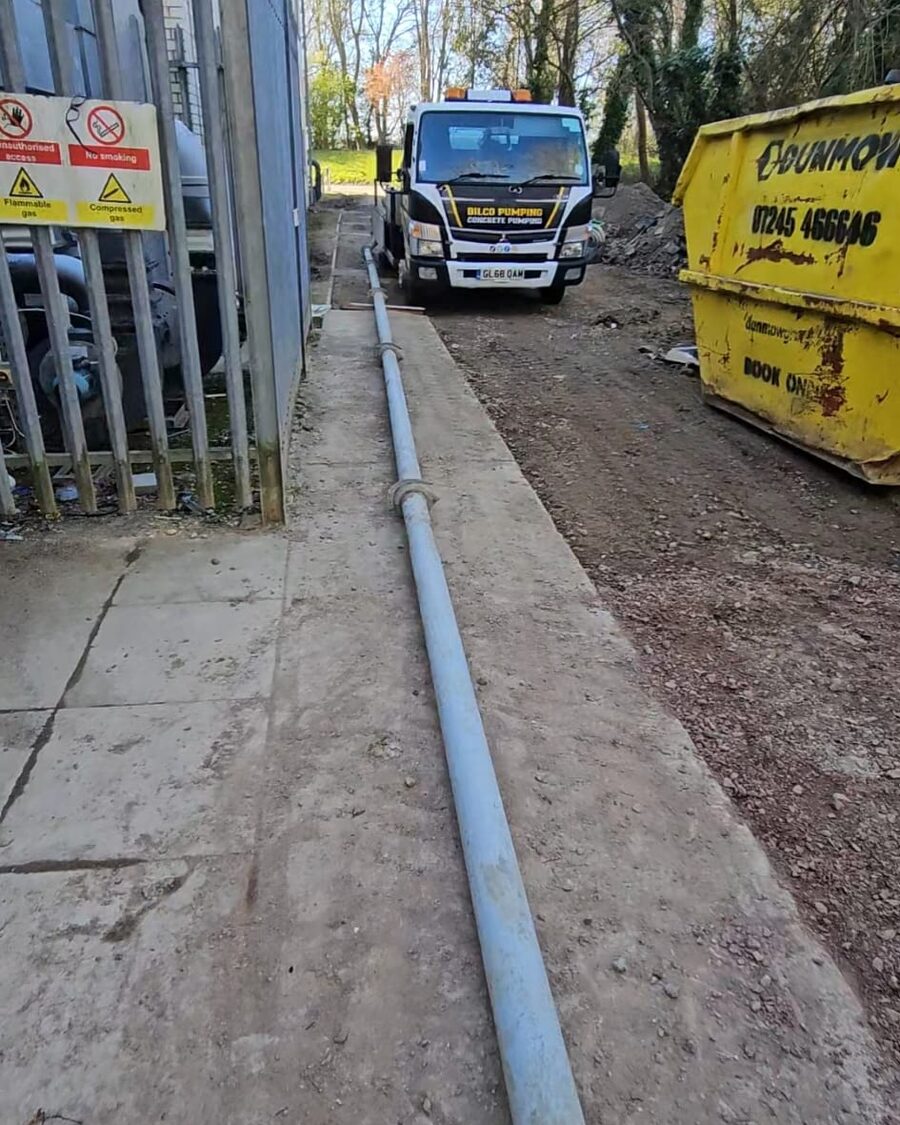 Pipe line run down a tight side passage — Kent